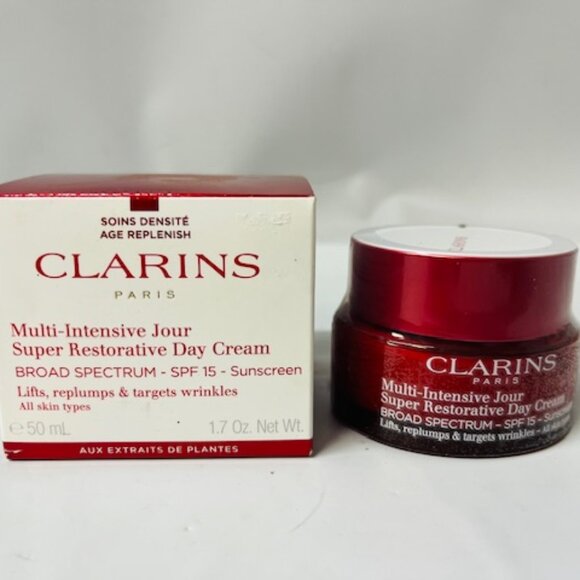Clarins SPF 15 Super Restorative Day Cream 1.7oz- NEW IN BOX
